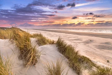 Crédence de cuisine en verre imprimé Mer du Nord, Pays-Bas View from dune top over North Sea