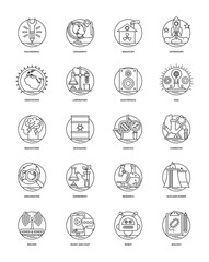 Science and Technology Line Vectors Set