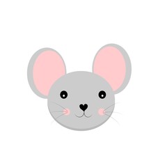 cute mouse on white background vector, illustration