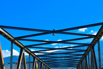 bridge over blue sky