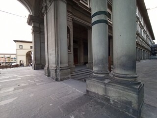 Fototapeta premium Italia, Toscana, Firenze, piazzale degli Uffizi.