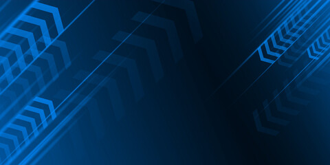 Blue background with arrow speed race abstract modern element for banner, presentation design and flyer