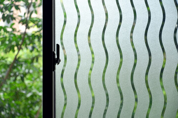 Frosted glass film on aluminum alloy Windows