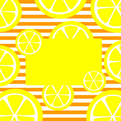 Vector seamless lemon pattern. (summer,texture,free space for text,summer design)