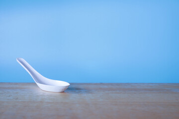 plastic spoon for background.