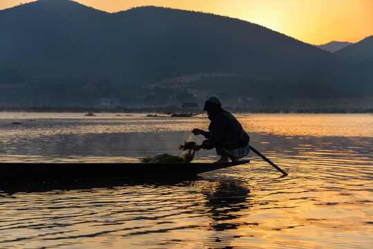 Fishing on Inle Lake, Myanmar