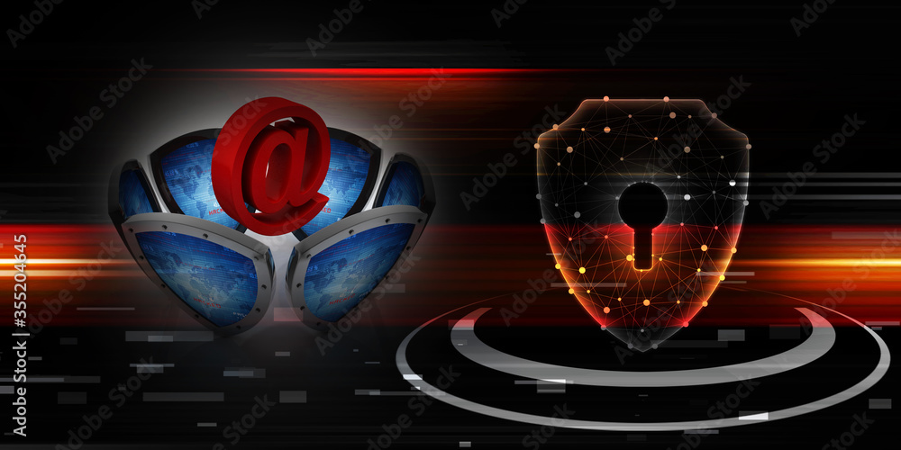 Poster 3d rendering spam shield