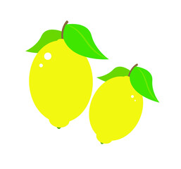 Summer icons with 
lemon, vector illustration,  eps 10