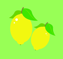 Summer icons with 
lemon, vector illustration,  eps 10