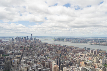 Fototapeta na wymiar Aerial shot of NY city