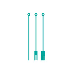tattoo needles line icon, vector illustration