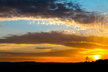 sunset in the clouds