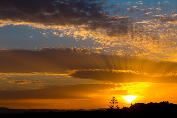 sunset in the clouds