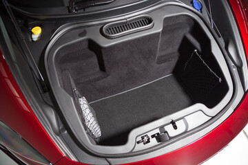 Plakat Open front boot space of sports car