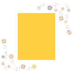 yellow flowers on a white background