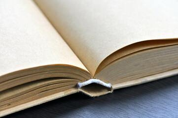 Open books on the table