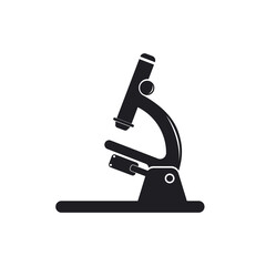 Medical silhouette icon. Microscope silhouette icon. Hospital silhouette icon. Hospital silhouette icon