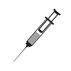 Medical silhouette icon. Syringe silhouette icon. Hospital silhouette icon
