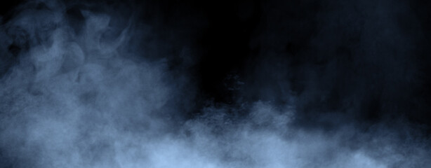 Panoramic fog mist texture overlays. Abstract smoke isolated background for effect, text or copyspace . Stock illustration.