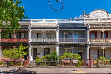 Naklejka premium Traditional residential houses in Melbourne, Australia
