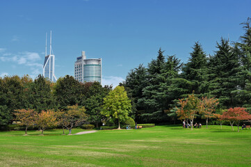 The City Park in downtown Shanghai, China