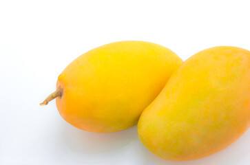 close up mango isolated on white background.
