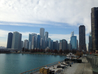 Fototapeta na wymiar chicago city skyline