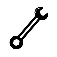 Simple spanner isolated on white background