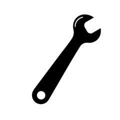 Simple spanner isolated on white background