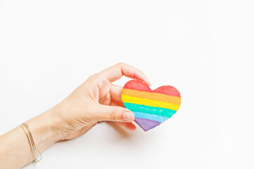LGBT symbol Heart in hand.