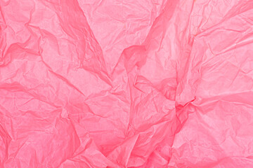 .Bright pink crumpled paper texture, pink background, wallpaper