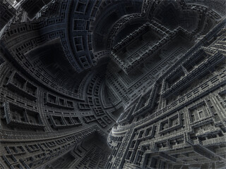 surreal futuristic digital 3d design art abstract background fractal illustration for meditation and decoration wallpaper
