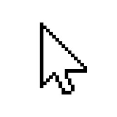Vector cursors icons click pixel