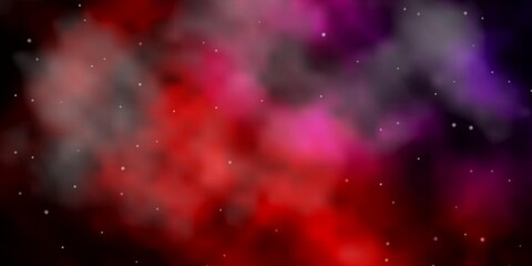 Naklejka premium Dark Pink, Red vector background with small and big stars. Colorful illustration with abstract gradient stars. Pattern for websites, landing pages.