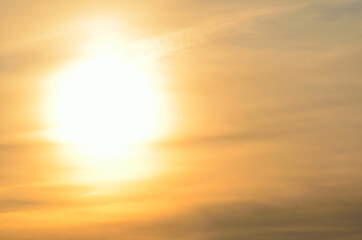 massive golden sunset on sky