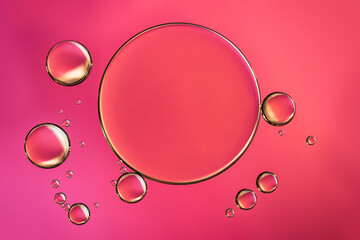 Colorful bubbles in water