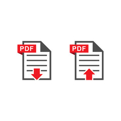 PDF file icon vector design template