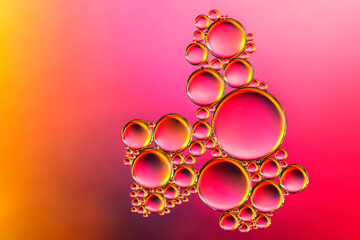 Colorful bubbles in water