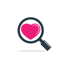 Magnifying glass icon vector design template.