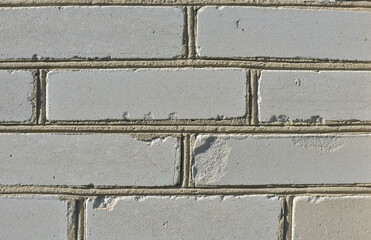 Rustic uneven white brick texture close up - 355219826