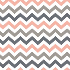 Seamless pattern with green and pink chevron