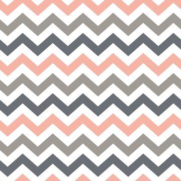 Seamless pattern with green and pink chevron