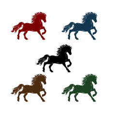 Horse Vector Illustration Logo Design Set.