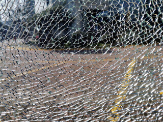 Toughened glass crack