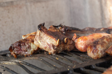 traditional barbecue gaucho meat grilled