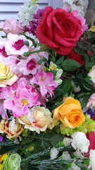 Collection of different colors. A bouquet consisting of plants. Composition