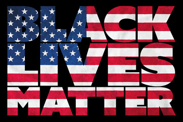 A Black Lives Matter (#BLM) graphic illustration for use as poster to raise awareness about racial inequality and prejudice against African American's