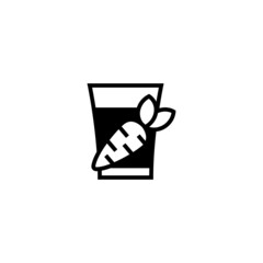 Fresh smoothie vector icon in black solid flat design icon isolated on white background