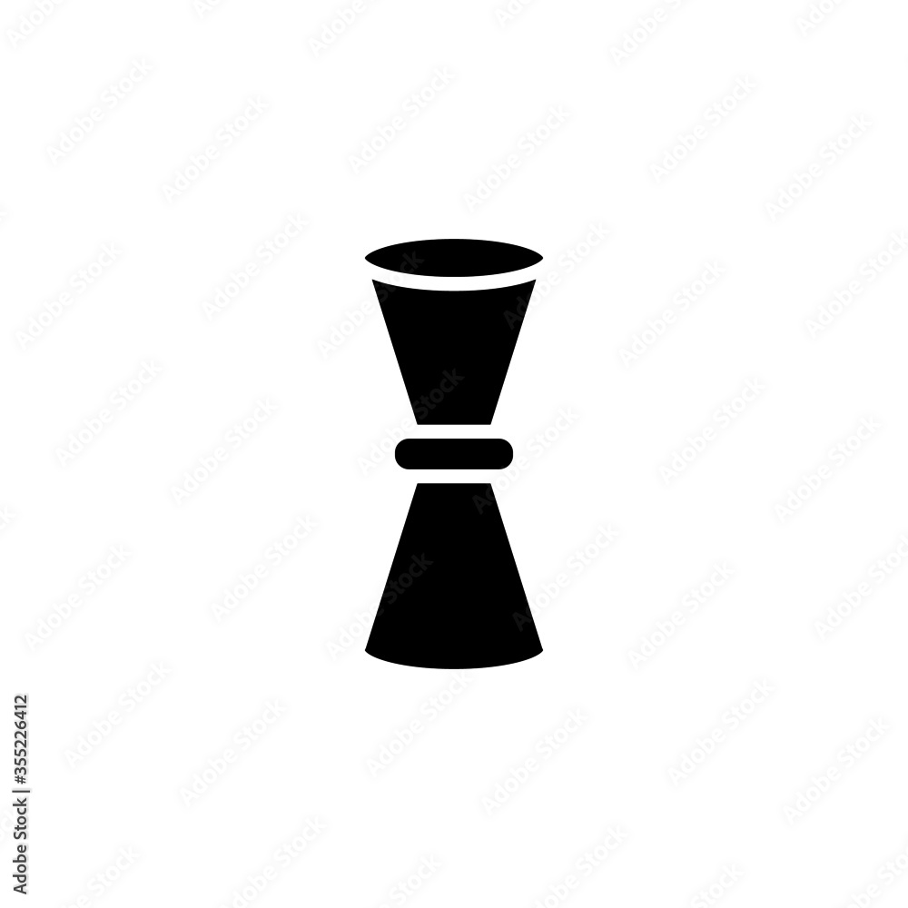 Poster jigger vector icon in black solid flat design icon isolated on white background