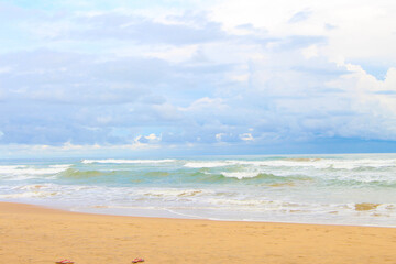 beach and sea with Blue Sky